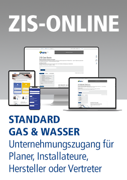 Online-Abo «ZIS Standard Gas&Wasser» für Installateure und Planer (min. Vertragsdauer 1 Jahr)