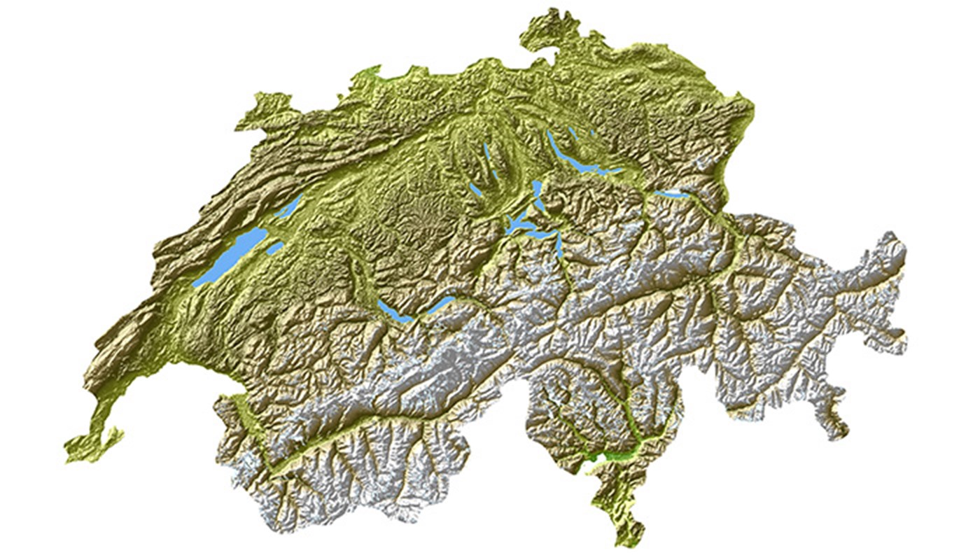 Reliefkarte Schweiz (Bild: Adobe Stock)