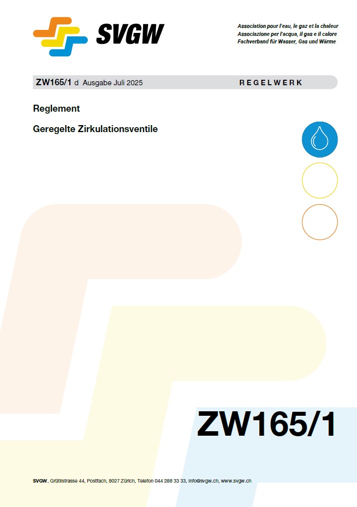 ZW165/1 d - Reglement; Geregelte Zirkulationsventile