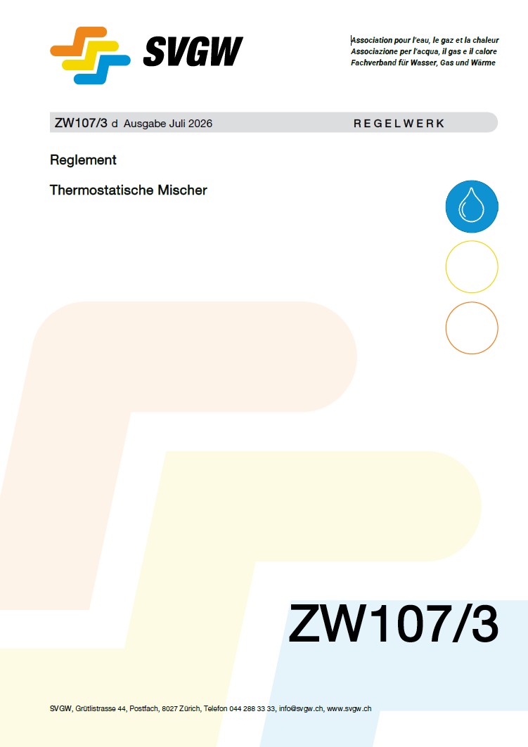 ZW107/3 d - Reglement; Thermostatische Mischer