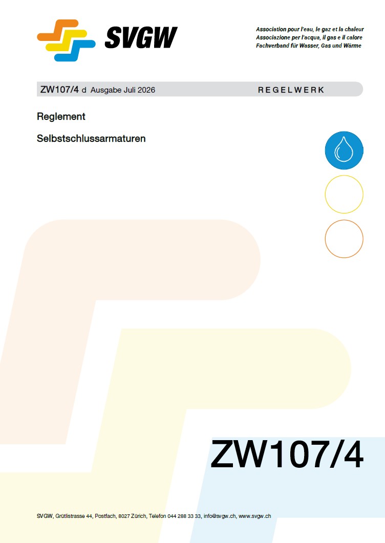 ZW107/4 d - Reglement; Selbstschlussarmaturen
