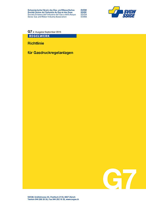 G7 d Richtlinie für Gasdruckregelanlagen