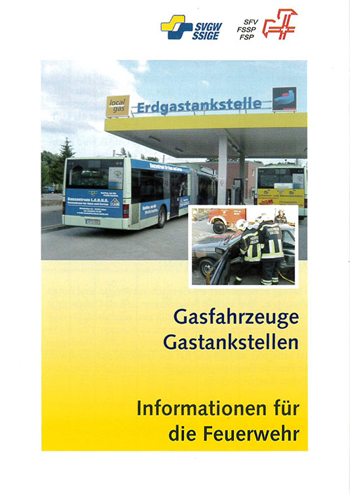 Leporello d; Informationen für die FeuerwehrGasfahrzeuge - Gastankstellen