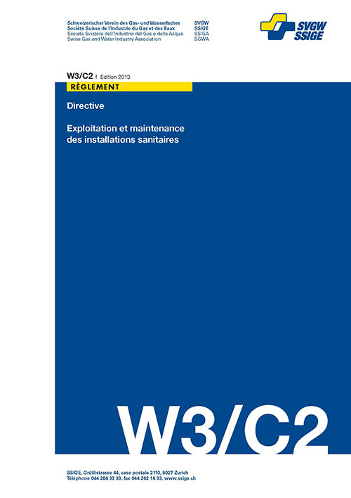 W3/C2 f Directive; Exploitation et maintenance des installations sanitaires