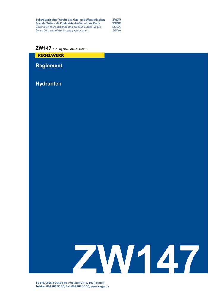 ZW147 d - Reglement; Hydranten