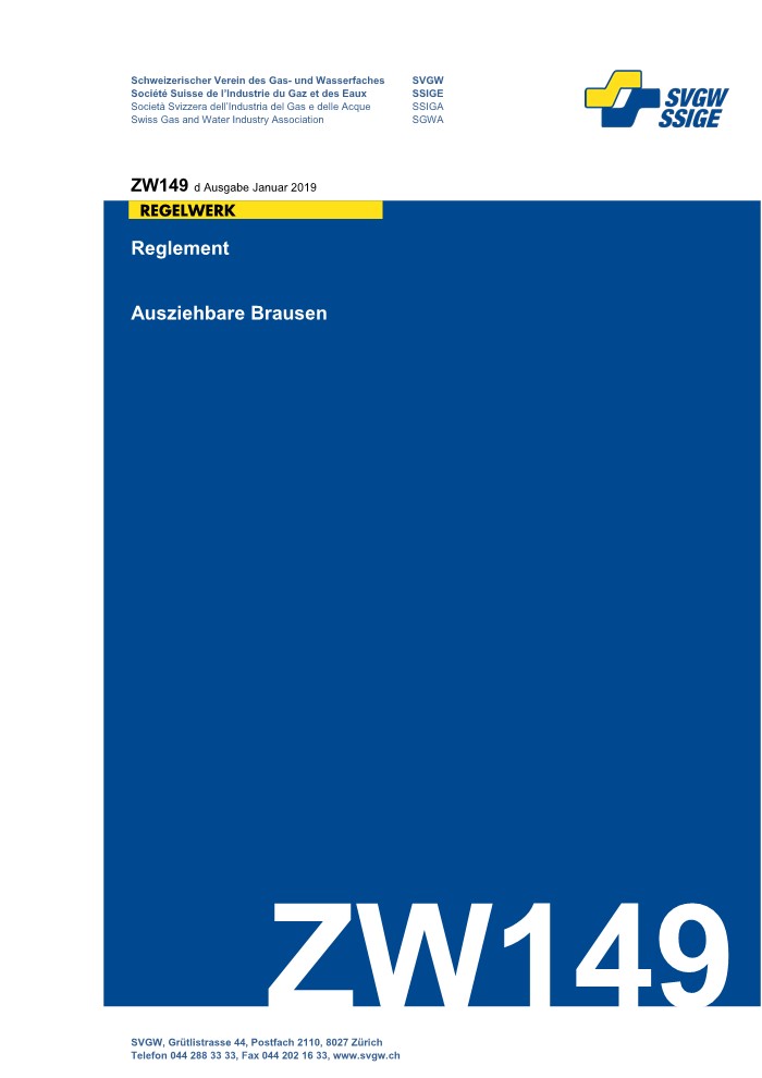 ZW149 d - Reglement; Ausziehbare Brausen