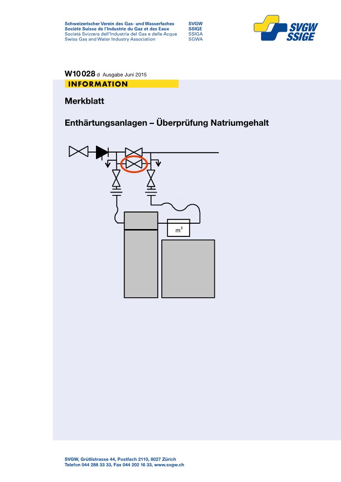 W10028 d Merkblatt; Enthärtungsanlagen - Überprüfung Natriumgehalt