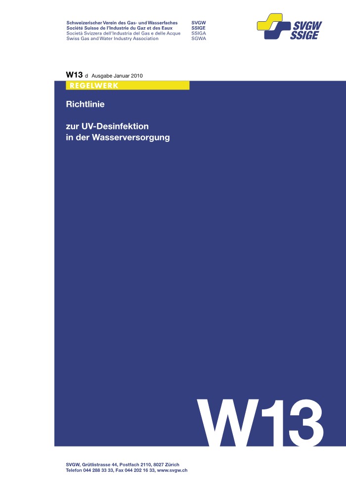 W13 d Richtlinie zur UV-Desinfektion in der Wasserversorgung (1)