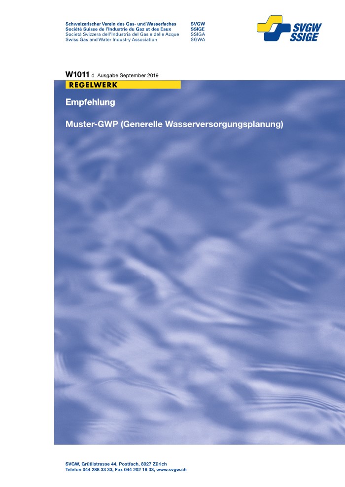 W1011 d Empfehlung; Muster-GWP (Generelle Wasserversorgungsplanung) (1)
