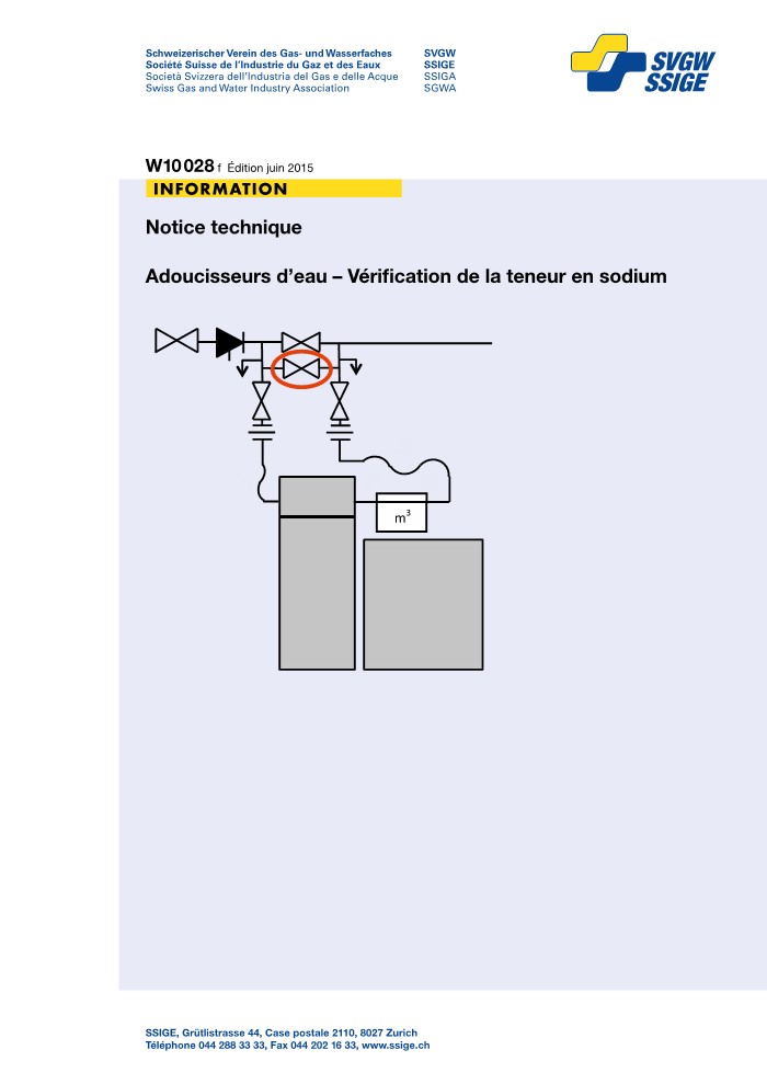 W10028 f Notice technique; Adoucisseurs d'eau - Vérification de la teneur en sodium