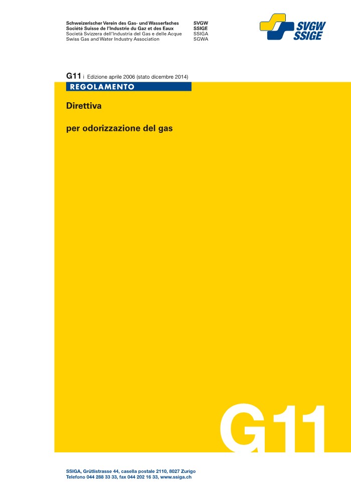 G11 i Direttiva per odorizzazione del gas (1)