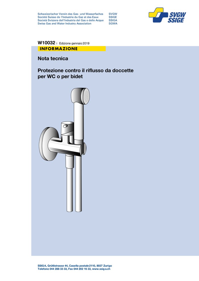 W10032 i Protezione contro il riflusso da doccette per WC o per bidet