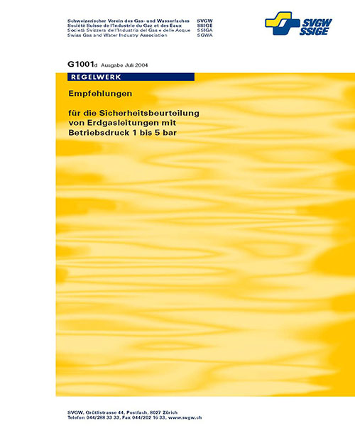 G1001 d Empfehlung für die Sicherheitsbeurteilung von Erdgasleitungen mit Betriebsdruck 1 bis 5 bar (2)