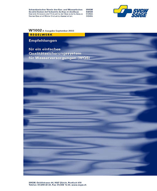 W1002 d Empfehlung für ein einfaches Qualitätssicherungssystem für Wasserversorgungen (WQS) (2)