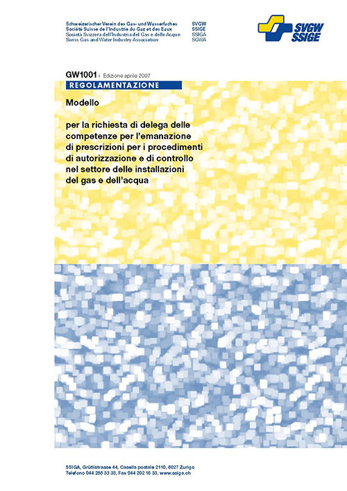 GW1001 i Modello per la richiesta di delega delle competenze per l’emanazione di prescrizioni per i procedimenti di autorizzazione e di controllo nel settore delle installazioni del gas e dell’acqua (2)