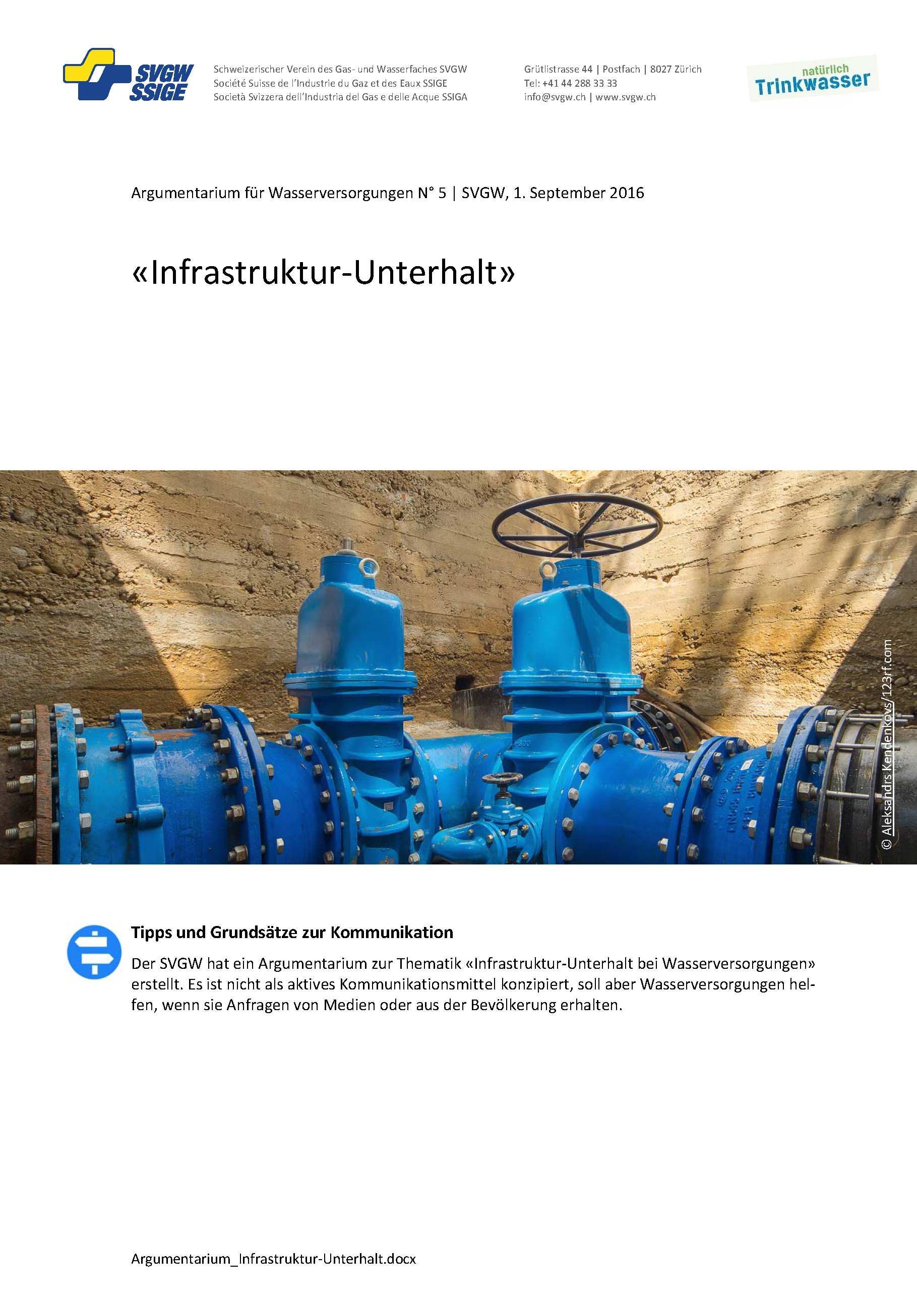 Argumentarium: «Infrastruktur-Unterhalt»