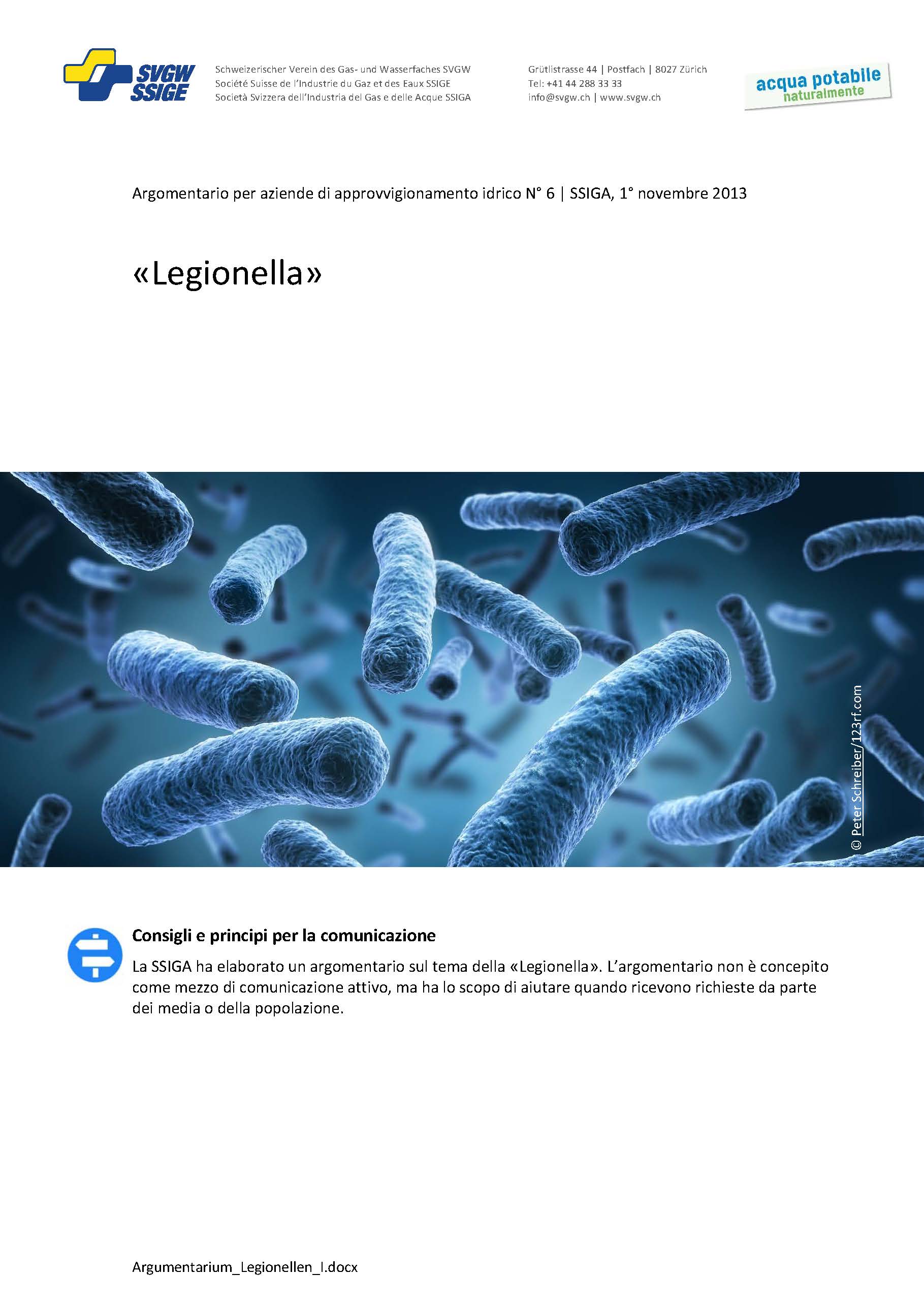 Argomentazione: «Legionella»