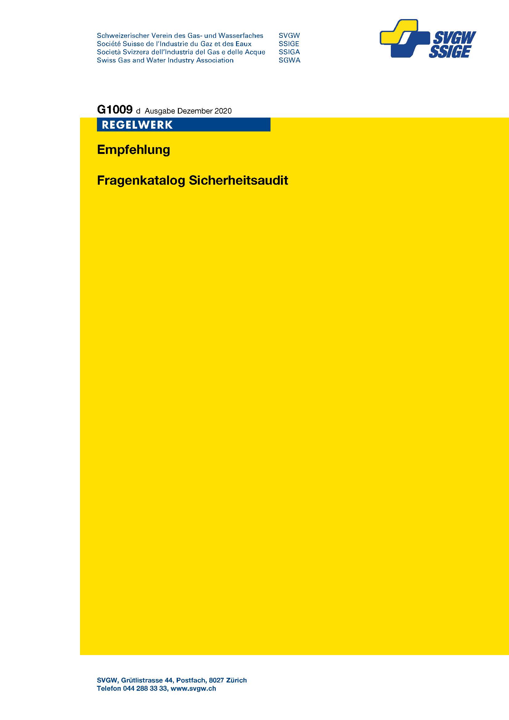 G1009 d Empfehlung; Fragenkatalog Sicherheitsaudit