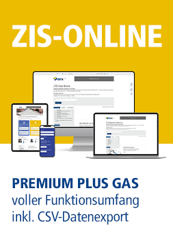 Online-Abo «ZIS Premium Plus Gas» (Datenimport) für Versorger (min. Vertragsdauer 1 Jahr)