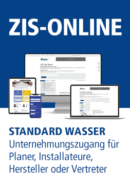 Online-Abo «ZIS Standard Wasser» für Installateure und Planer (min. Vertragsdauer 1 Jahr)