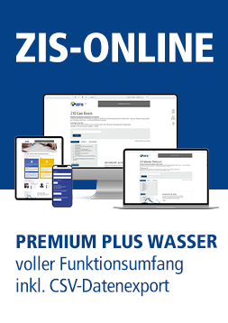 Online-Abo «ZIS Premium Plus Wasser» (Datenimport) für Versorger (min. Vertragsdauer 1 Jahr)