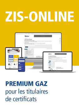 Abonnement en ligne «ZIS Premium Gaz» pour les titulaires de certificats
