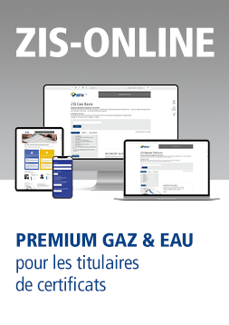 Abonnement en ligne «ZIS Premium Gaz&Eau» pour les titulaires de certificats