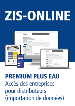 Abonnement en ligne «ZIS Premium Plus Eau» (importation de données) pour distributeurs