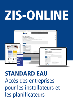 Abonnement en ligne «ZIS Standard Eau» pour les installateurs et les planificateurs