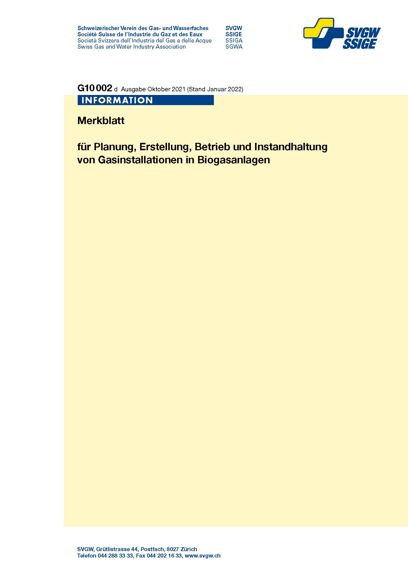 G10002 d; Merkblatt für Planung, Erstellung, Betrieb und Instandhaltung von Gasinstallationen in Biogasanlagen (Ausgabe 2021, Stand Januar 2022) (1)