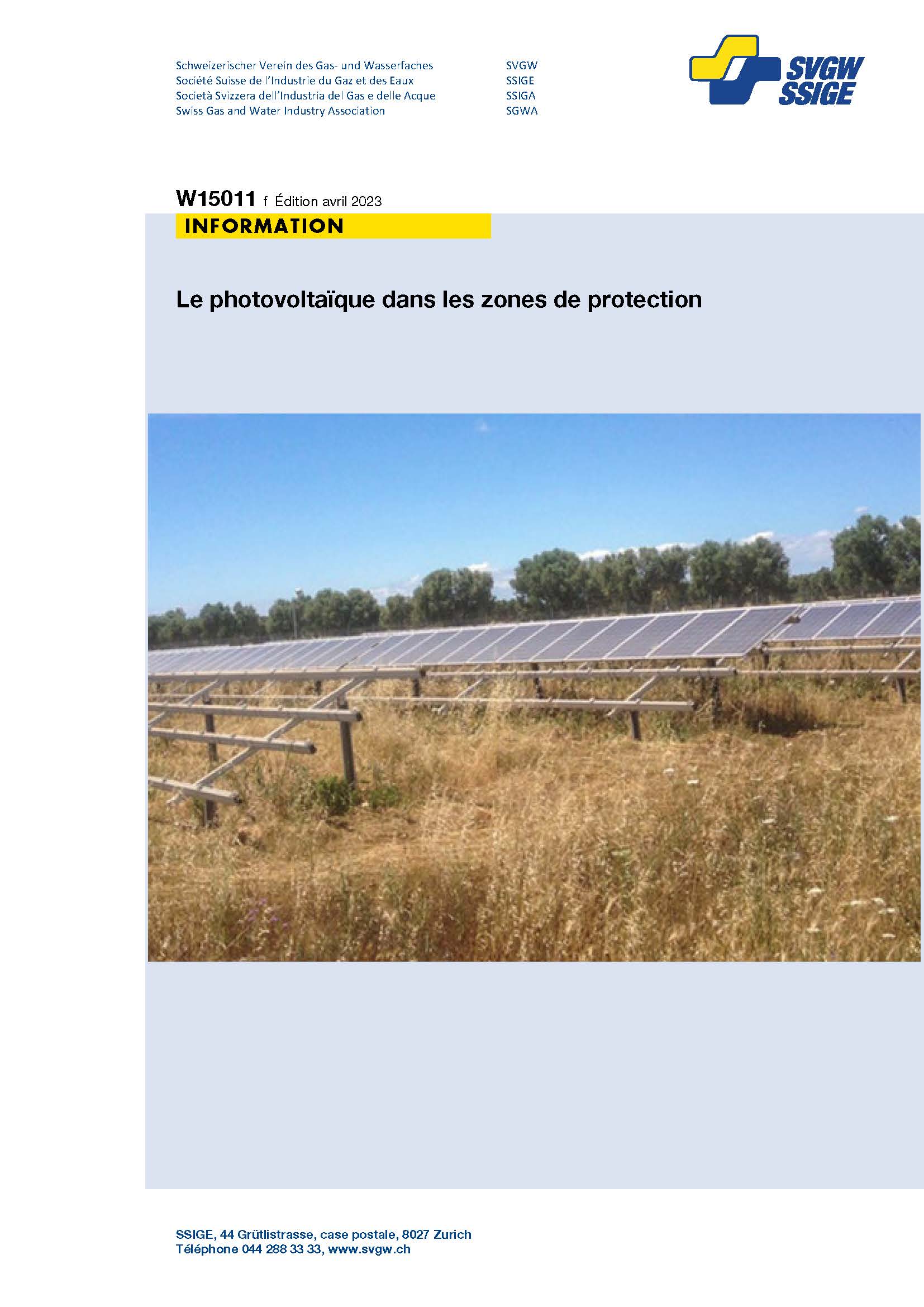 W15011 f Information Le photovoltaïque dans les zones de protection